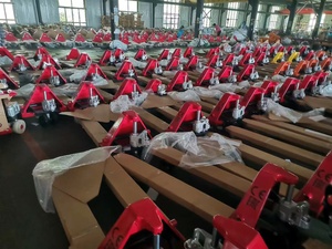 3吨手动托盘车双叉6000磅容量重型钢架，用于双托盘搬运 - Product Image 5