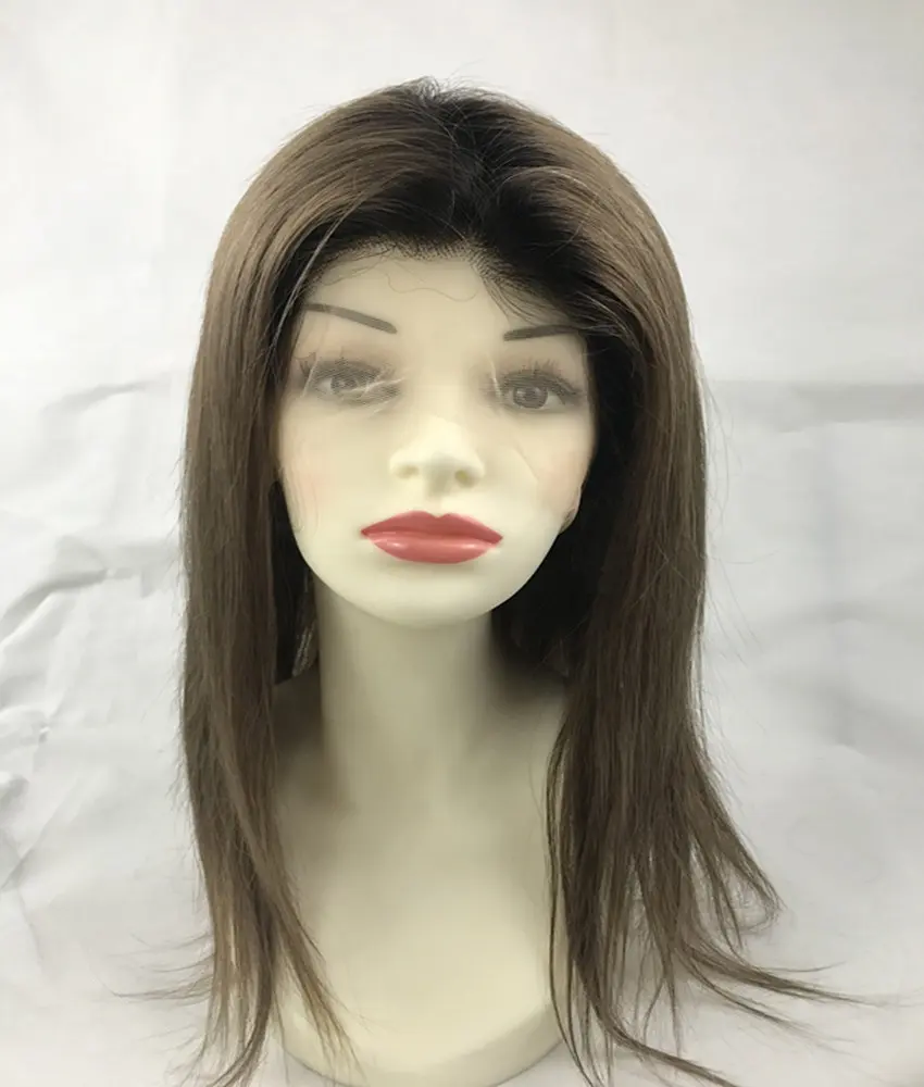 non surgical fashion sexy ombre color 16inch virgin hair glueless hd full lace medical wigs with baby hair invisible knots