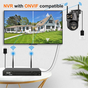 8mp双镜头室外摄像机4g sim卡人体检测Nvr，带Onvlf兼容Ptz无线网络安全摄像机 - Product Image 5