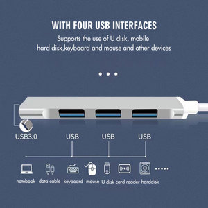 4 in 1 <strong>USB</strong> 3.0 HUB Type C to <strong>USB</strong> 4 Port Multi Splitter Adapter OTG Type-C HUB for Lenovo Macbook Pro <strong>PC</strong> Computer Accessories - Product Image 5