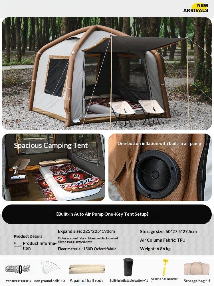 Crème solaire noire en titane auto-gonflante intégrée