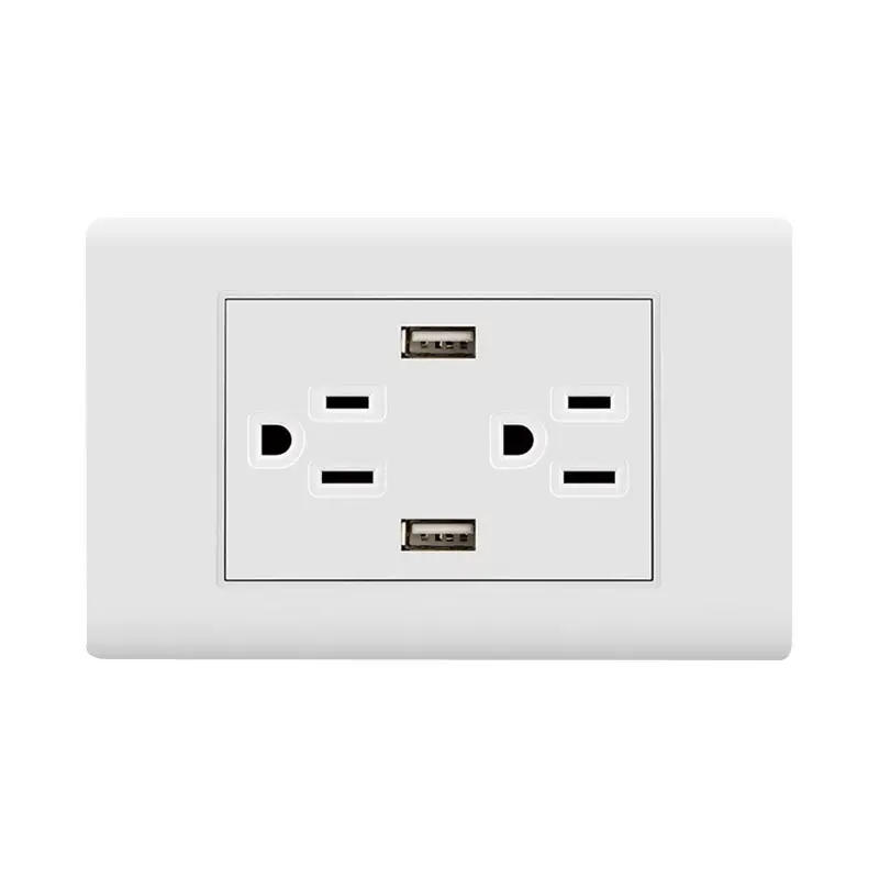 OSWELL Vente à Chaud Amérique Standard chargeur usb TR 125V 2.1A Prise USB double paroi