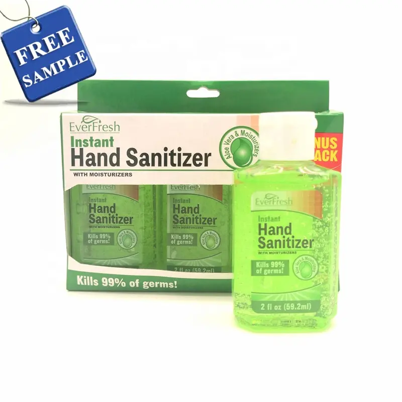 Singapore-Gel desinfectante antibacteriano para limpieza de manos, 60ml, 2OZ fl, caja de embalaje instantáneo sin necesidad de agua