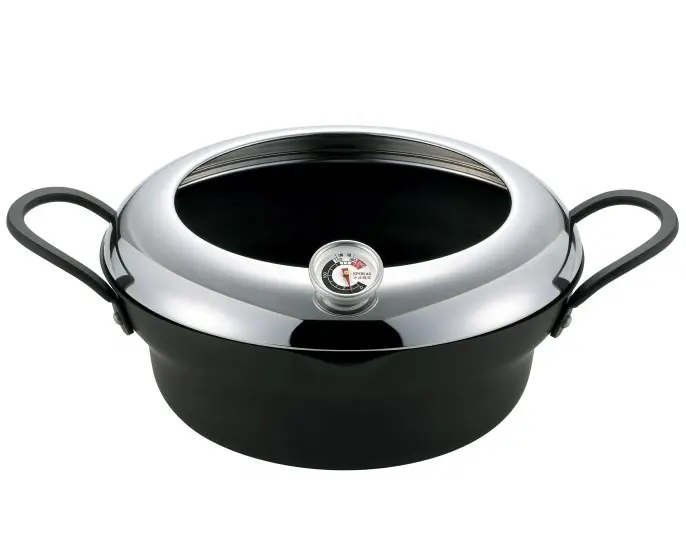 Silicium Revêtement Cuit Cuisine NA-TW24W Neo-Anesis Tempura Pot avec Thermomètre 24cm avec De L'huile Garde