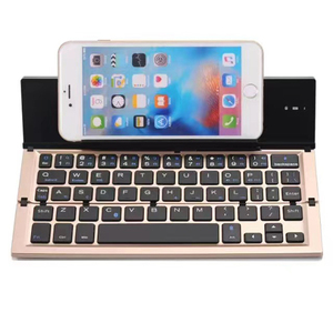 Three-Fold Mobile Phone/Tablet Universal <strong>Wireless</strong> <strong>Keyboard</strong> Aluminum Alloy USB Supports IOS <strong>Android</strong> <strong>for</strong> Windows Three <strong>Systems</strong> New - Product Image 4