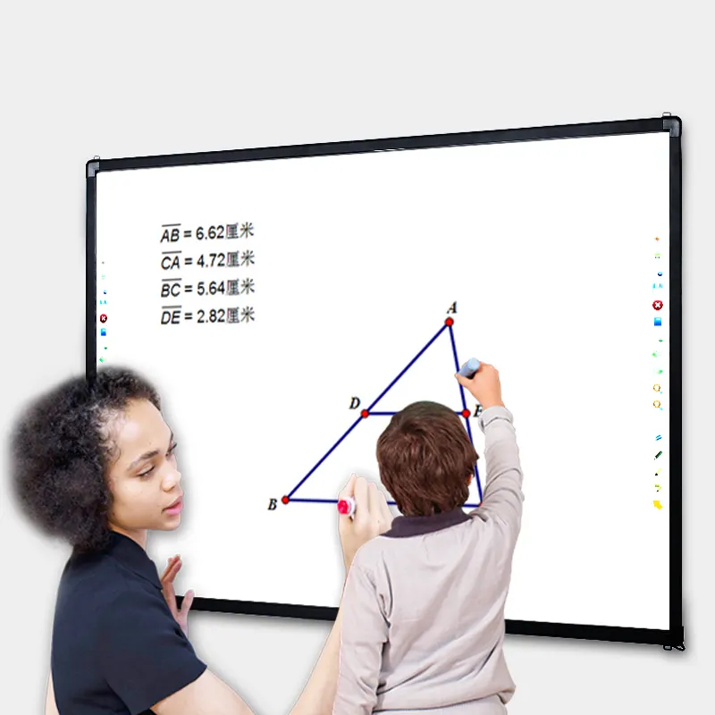 Riotouch factory outlet store aluminum interactive digital white writing board Smart board with projector for classroom