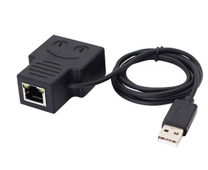 Distribuidor de red Gigabit 1 split 2 red RJ45 conector 1 split 2 Gigabit 1 entrada 2 salida distribuidor de red