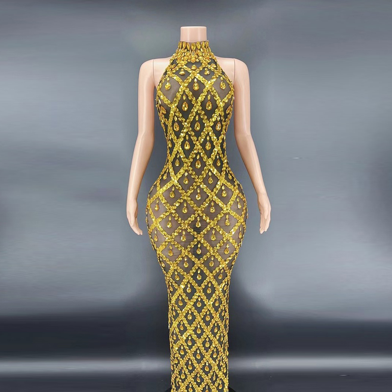 Maglia nera diamante giallo
