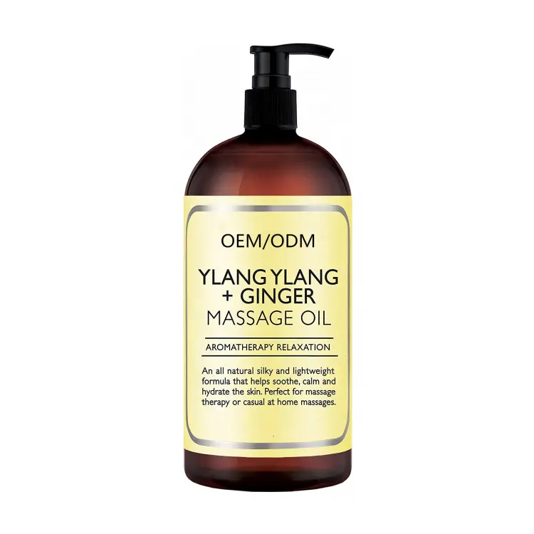 OEM Natural Ylang Ylang And Ginger Sensual Body Oil Collagen Massage Essential Oil Muscle Relaxation Massage Oil