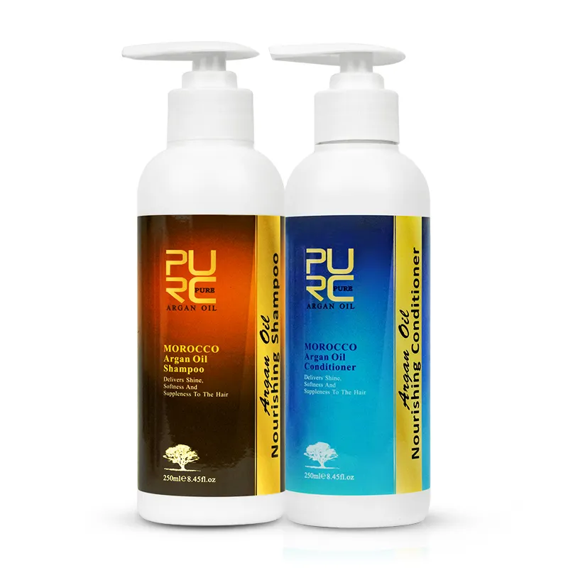 Daily keep use make hair growth natural and shine argan oil shampoo and conditioner OEM