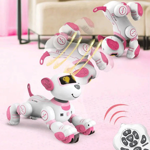 Rus dili programlanabilir akıllı eğitim uzaktan kedi stunt robot robotik köpek oyuncak takip dokunmatik
