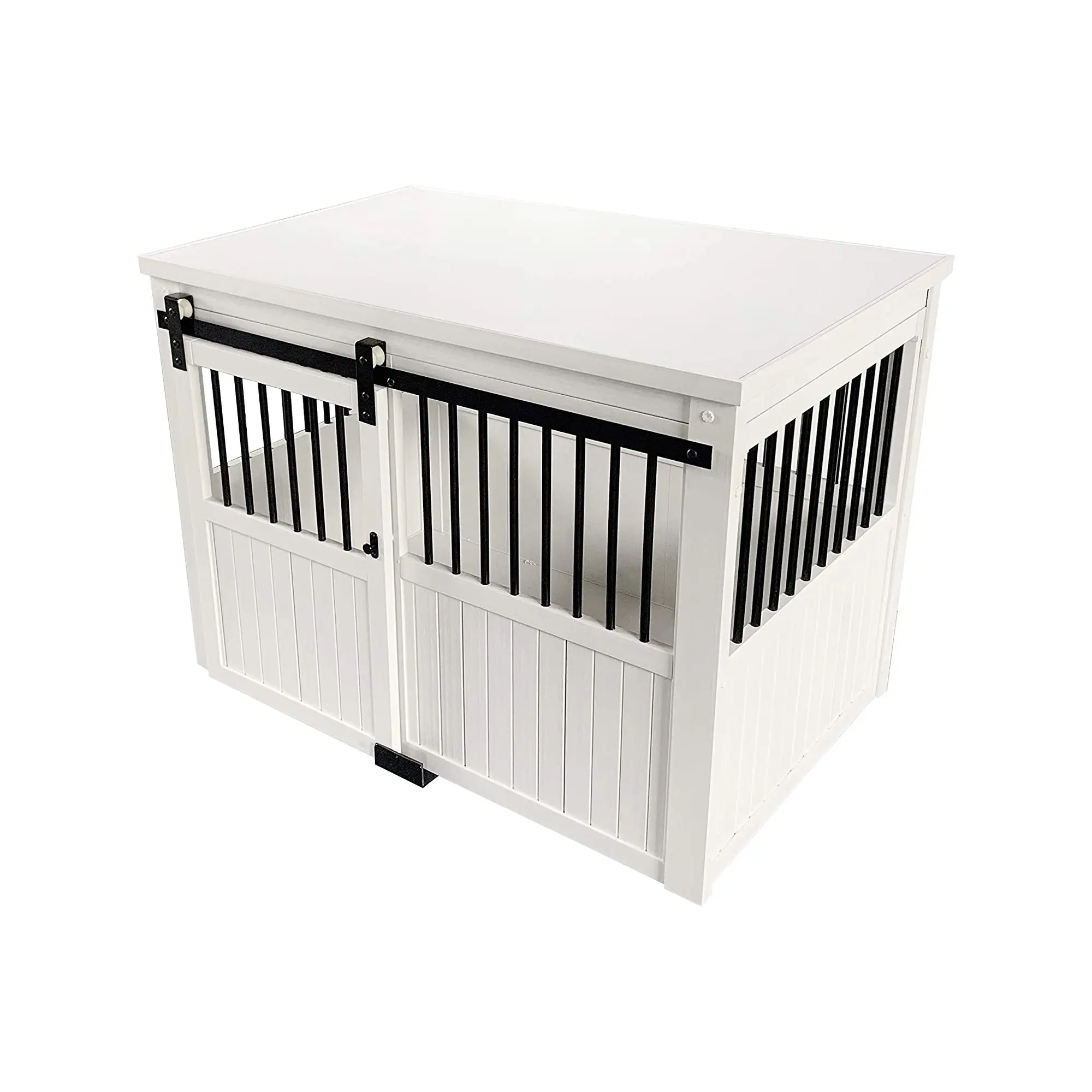 Stackable Petfit Attractive Dogs Kennel From Small To Large Wood Pet Cages Dog Crate House Furnture with Sliding Door Indoor