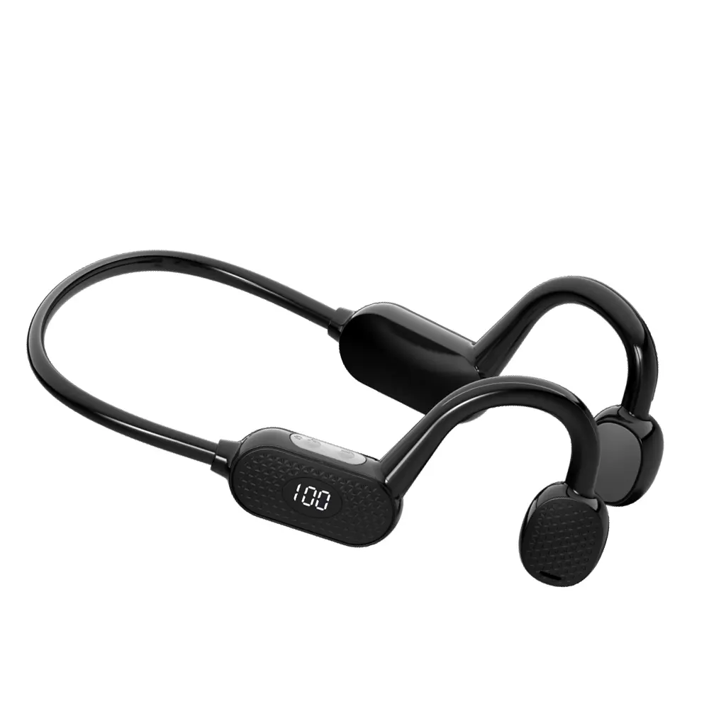 VG07 Earphone Tanpa Kabel TWS ANC Headphone Bass Kait Telinga Terbuka Konduksi Tulang Tahan Keringat untuk Berlari dengan Mikrofon