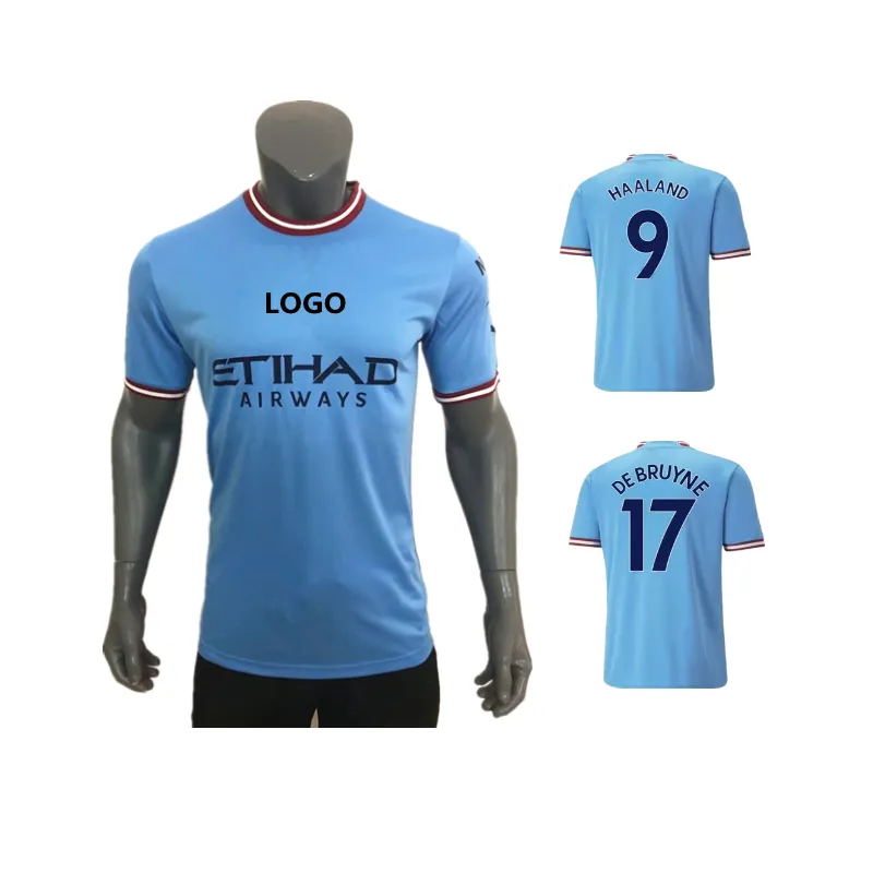 Camiseta DE fútbol DE la ciudad DE HAALAND para hombres, camiseta DE fútbol personalizada, FODEN, GREALISH, MAHREZ, AGUEROOOO, 2022, 2023, venta al por mayor