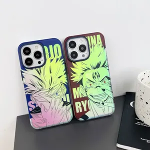 漫画マンガデーモンスレイヤー電話ケースアニメバックカバーiPhone16 15 14プロマックス13 12 11レーザーImd電話ケースバルクシェル - Product Image 1