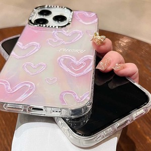 可爱爱心外壳图案TPU电镀相机孔手机外壳适用于Iphone 11 12 13 14 15 16 Pro Max - Product Image 6
