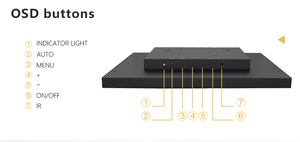 7英寸嵌入式触摸屏开放式液晶显示器，带HDMI VGA USB BNC AV - Product Image 6