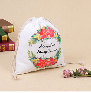 Mochila con cordón de algodón personalizada, mochila con cuerda de lona - Product Image 2