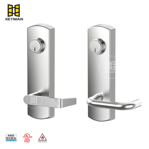 Keyman ล็อกประตูแบบหลายจุดพร้อมที่จับเหล็ก, ล็อกประตูอลูมิเนียมแนวตั้งแบบน่ากลัวสไตล์อเมริกัน - Product Image 4