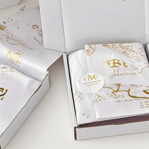 ペイズリーティッシュペーパーカスタムロゴ付きエキゾチックアパレルプレゼンテーション環境にやさしい芸術
