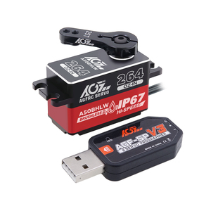 AGFRC 8.4V A50BHLW 19KG IP67 impermeabile ad alta coppia ingranaggio metallico basso profilo digitale programmabile Brushless RC auto Robot Servo