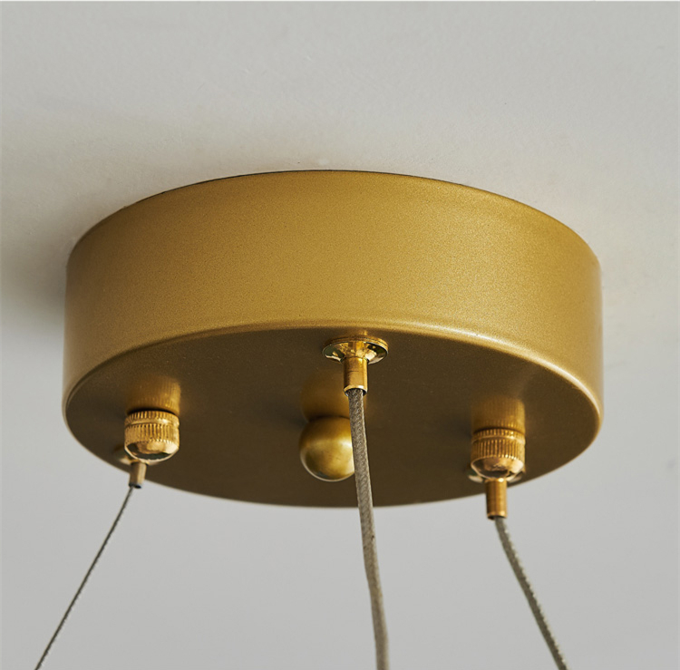 Modern romantic living room dining room decoration golden glass ball star LED chandelier