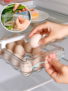 Buzdolabı sebzelik PET yumurta organizatör gıda asabilirsiniz saklama kutusu taze meyve sebze ayarlanabilir manyetik buzdolabı organizatör tutmak - Product Image 6