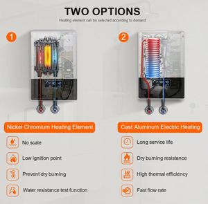 Tankless Instant Electric Instant Water Heater Shower with Display Temperature and <strong>Led</strong> Screen for Dish Washers - Product Image 2
