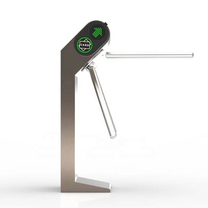 SUS304 Vertikales Stativ Drehkreuz tor Fußgänger zugangs kontrolle mit halbautomati schem Elektro magnet mechanismus - Product Image 5