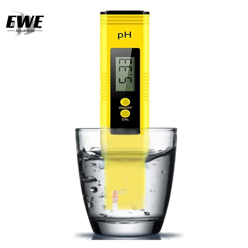 النعجة الأصفر مقياس درجة الحموضة الرقمية اختبار القلم 0.01 عالية دقة مقياس درجة الحموضة مع ATC ل خزان حوض أسماك ، مياه الشرب ، بركة