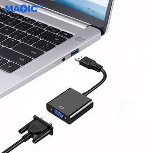 Productos electrónicos USB 3,0 macho a VGA hembra convertidor USB a VGA adaptador para monitor