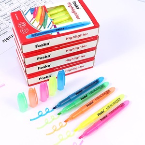 FOSKA rapida asciugatura inodore e Non tossico scalpello inchiostro pennino colorato evidenziatori per evidenziare sottolineature o note di scrittura - Product Image 6