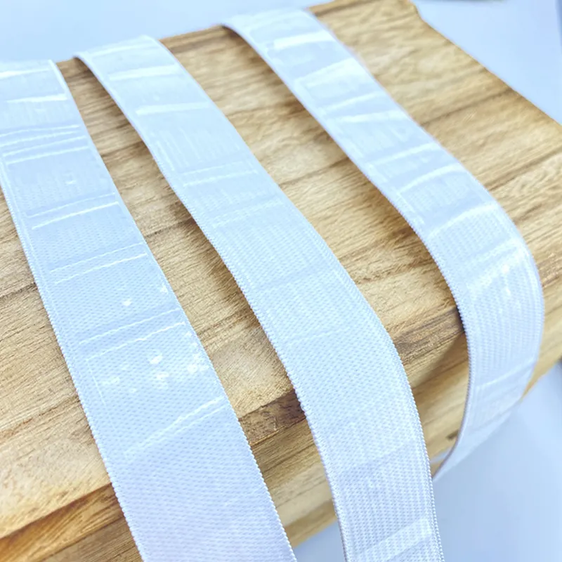 Custom Siliconen Antislip Siliconen Elastische Singels Voor Kledingstuk Polyester Siliconen Elastische Band
