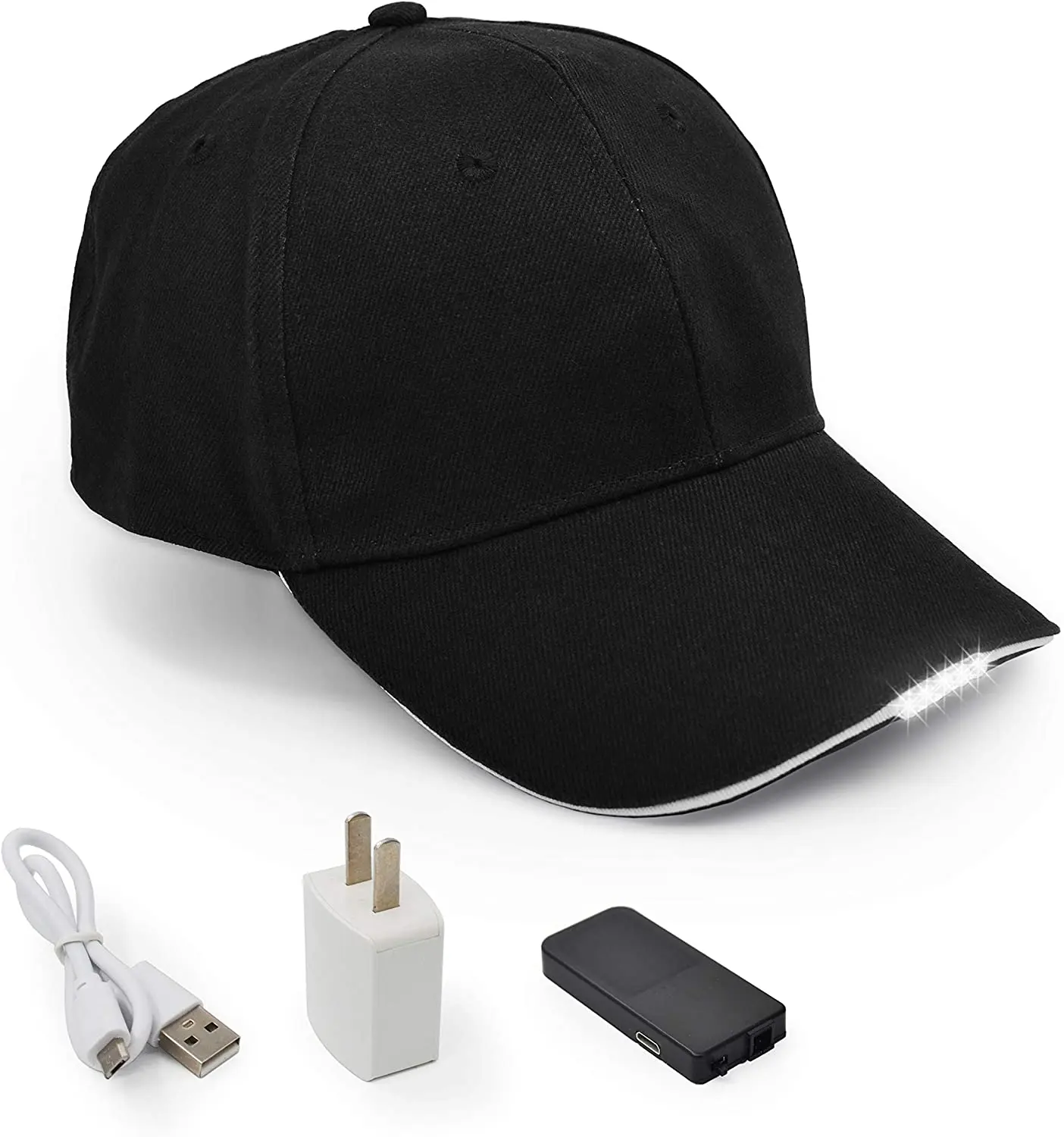 Logo personalizzato USB Ricaricabile HA CONDOTTO LA luce palla cap 6 pannello Berretto Da Baseball del cappello Con LED testa Della Lampada per la pesca cane a piedi da trekking caccia