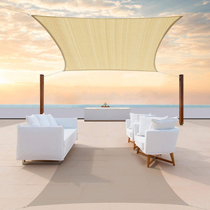 Tenda da sole per esterni HDPE in stock beige rettangolare parasole vele baldacchino rete ombra tessuto a vela - Product Image 5