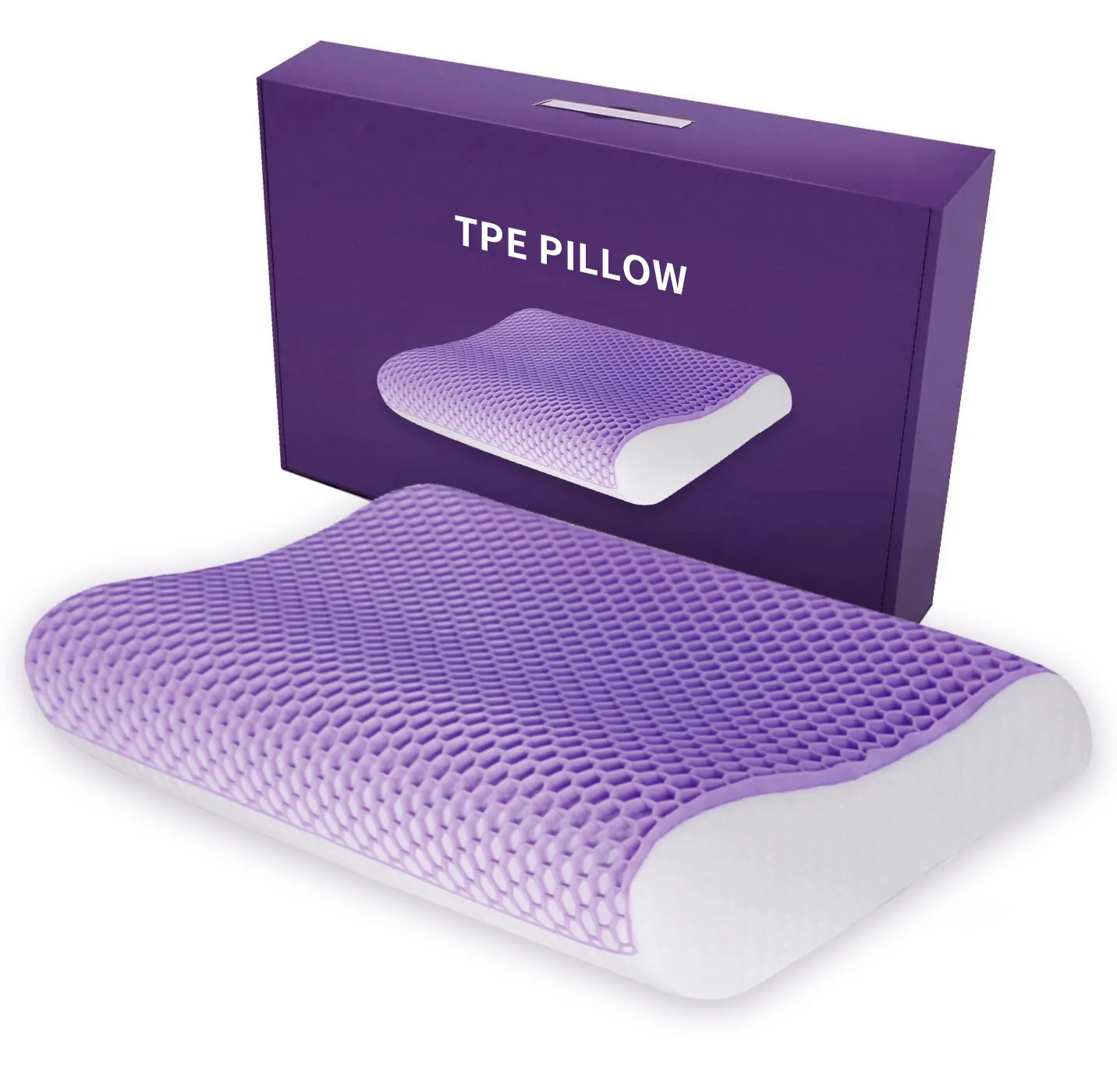 Gel Grid Honeycomb Cooling Memory Foam Pillow with Neck Shoulder and Back Support