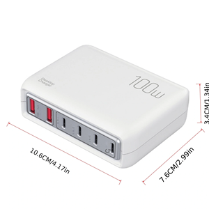แท่นชาร์จ PD 3.0 Pro 100W ที่รวดเร็วเป็นพิเศษแท่นชาร์จ4พอร์ตที่เพรียวบางสำหรับแล็ปท็อปโทรศัพท์และแท็บเล็ตชีวิตการทำงาน - Product Image 3