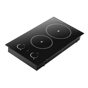 Factory model double burner infrared cooker with knob control relay <strong>program</strong> good quality with big polished crystal plate