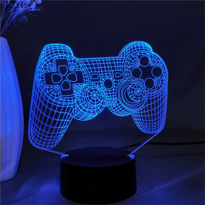 ゲームルームデスクセットアップ照明装飾カスタム写真クリエイティブ<span class=keywords><strong>RGB</strong></span> 7色<span class=keywords><strong>LED</strong></span>ベース3dイリュージョンアニメアクリル3Dナイトライト