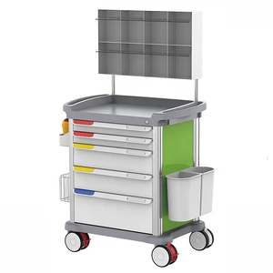 Thực tế Hot Bán thiết bị <span class=keywords><strong>ABS</strong></span> khẩn cấp Xe đẩy 5-Layer ngăn kéo y tá gây mê giỏ hàng y tế giỏ hàng xe đẩy - Product Image 4