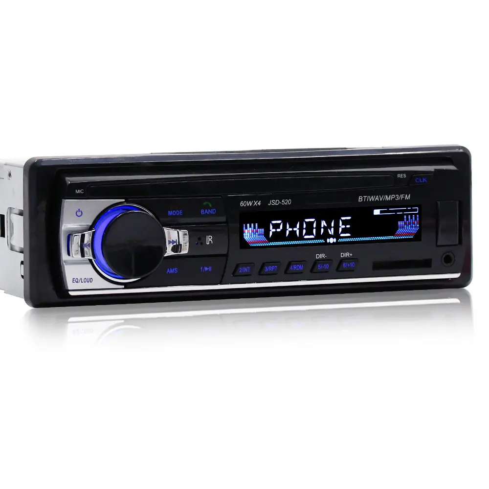 Bestree Europa mercado Car stereo player 1 4 polegadas único din car audio stereo Suporte BT FM SD USB AUX 12V estéreo