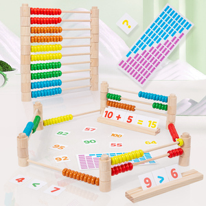 Preschool Early Educational Unisex Wooden DIY Abacus Colorful Number 10 Row Calculation Frame Game <strong>All</strong> Gender Montesori Wood <strong>Toy</strong> - Product Image 1