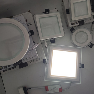 Yeni ürün 3 renk bir kare yuvarlak 6w 12w 18w 24w tavan ışık gömme Smd cam Led Panel AYDINLATMA - Product Image 5