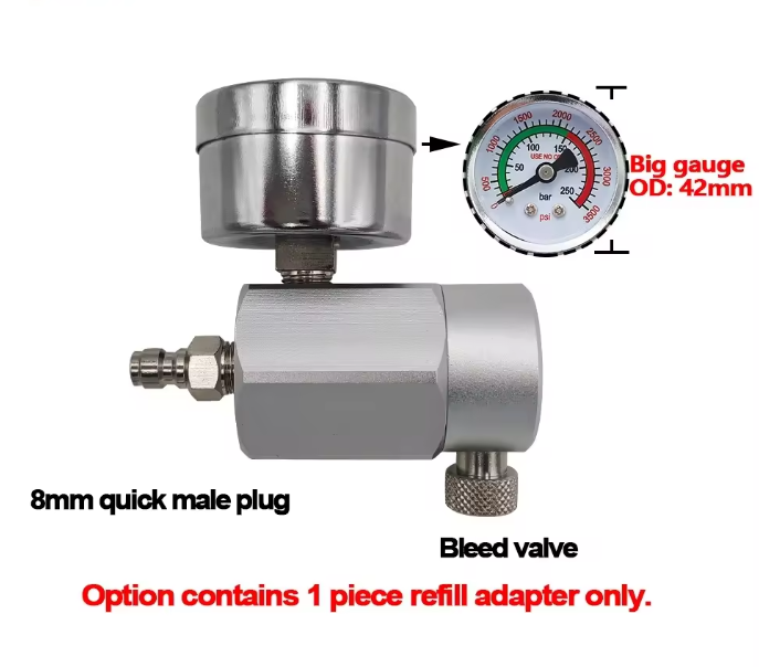 Manómetro axial plateado