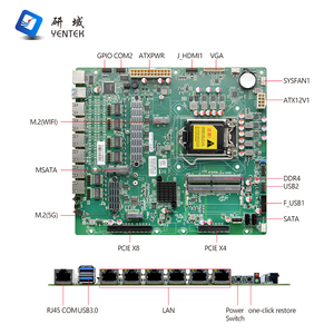 Industrial Motherboard Intel LGA1151 RAM <strong>DDR4</strong> SATA3.0 Win10 Linux PCIE X8 X4 GPIO 6 RJ45 I226V LAN Server Firewall Motherboard - Product Image 3