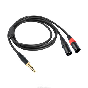 双RCA至双XLR 1.5m放大器混频控制台音频连接适配器电缆 - Product Image 1