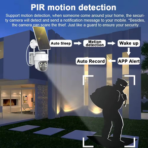 <span class=keywords><strong>Camera</strong></span> an ninh năng lượng mặt trời 1080P 4G IP65 giám sát màn hình kép chống nước công suất thấp ngoài trời tầm nhìn ban đêm đầy đủ màu sắc - Product Image 4