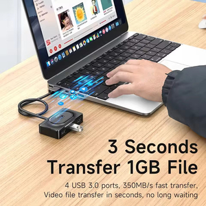 高速4合1 USB C集线器类型C集线器4端口类型C集线器多分离器适配器，用于计算机传输数据 - Product Image 6