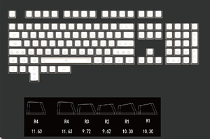 OSHID 110 <strong>keys</strong> ABS single shot blank keycaps personal customization mechanical <strong>keyboard</strong> keycaps for US\UK\BR\KR\JP layout - Product Image 5