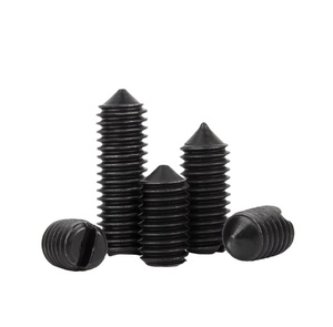 Keskin bir nokta ve dar bir kafa oluklu başsız makine vidaları, metrik somunlar, M2-M8 ile siyah demir vida - Product Image 4